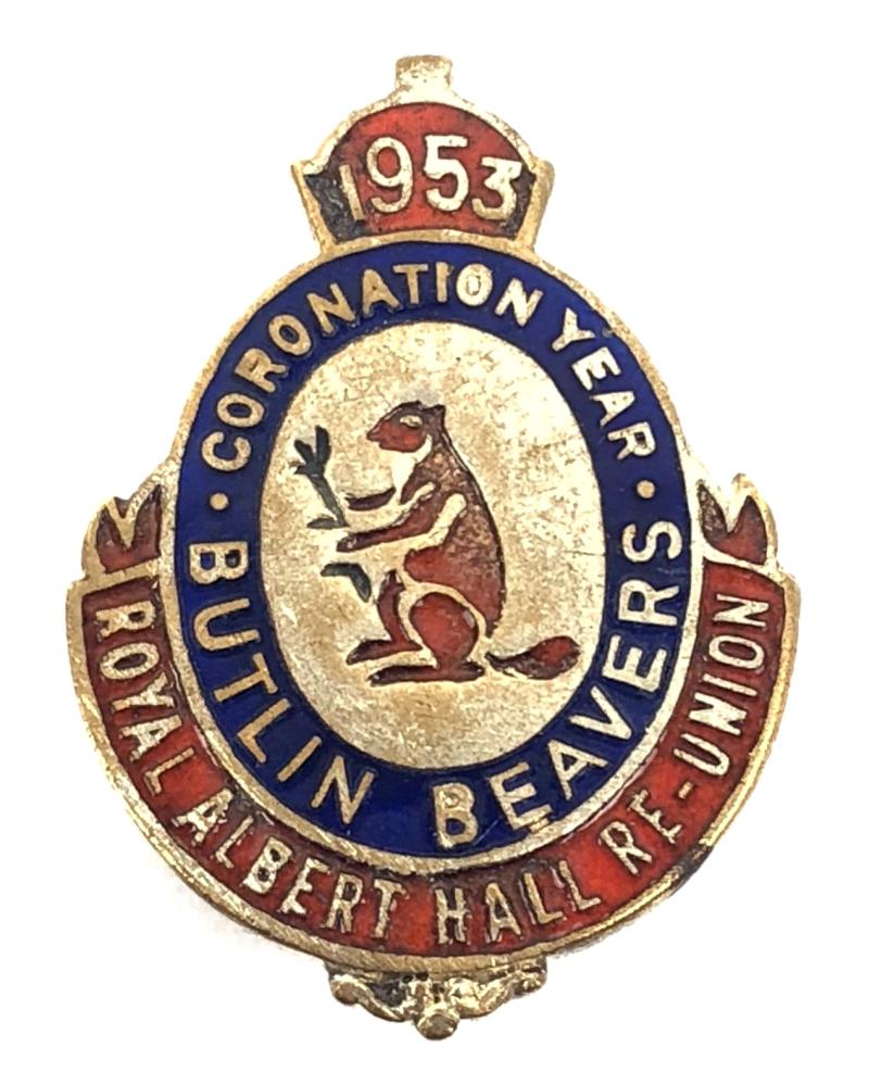 Butlins Beavers 1953 Coronation Year Royal Albert Hall re-union badge