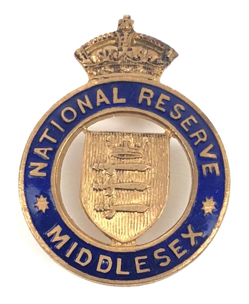 WW1 National Reserve Middlesex home front badge