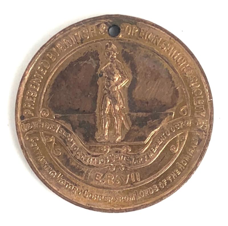British & Foreign Sailors Society copper medal from Nelsons ship
