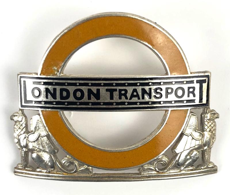 London Transport Railway 1964 Hm silver Station Master cap badge