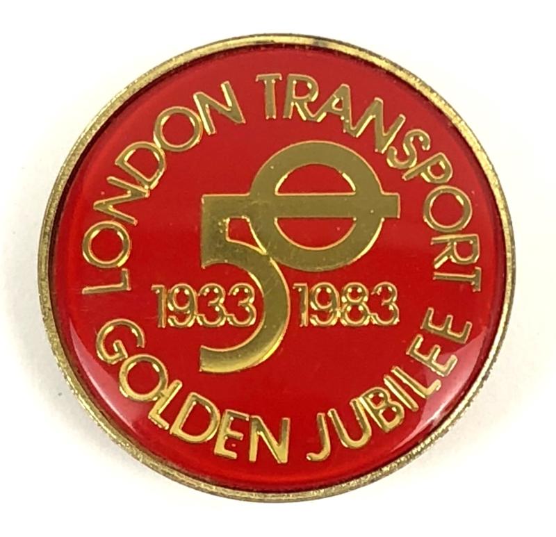 London Transport 1983 Golden Jubilee commemorative badge