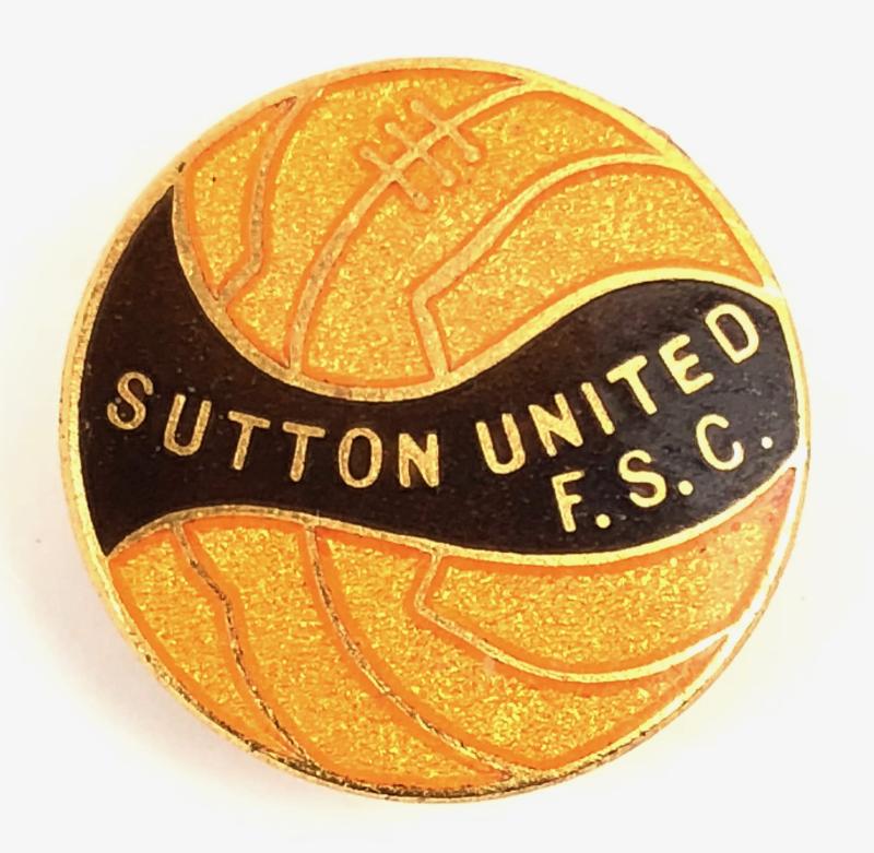 Sutton United Football Supporters Club Badge by H.W.Miller