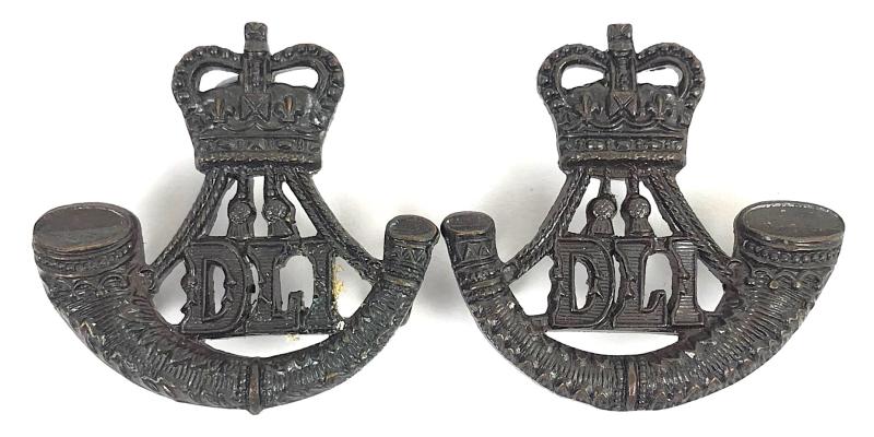 Durham Light Infantry DLI Regiment officers OSD collar badges 1953 to 1968