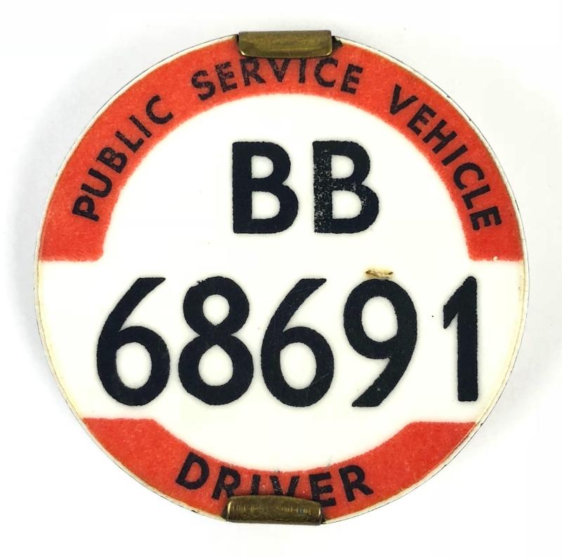 PSV Bus Driver Yorkshire Area licensing badge BB 68691