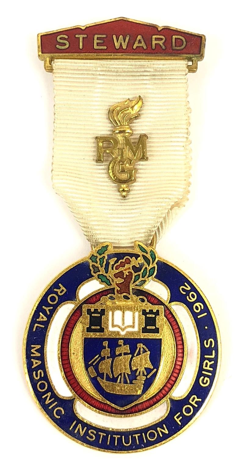 Royal Masonic Institution For Girls 1962 Steward Badge