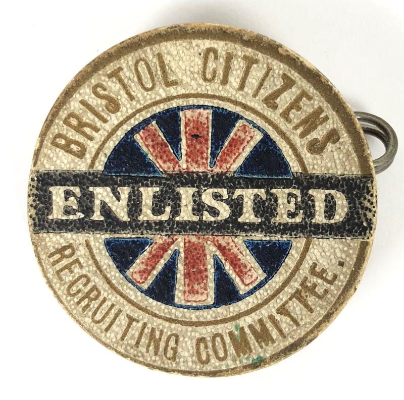 1914 Bristol Citizens Recruiting Committee Enlisted Badge