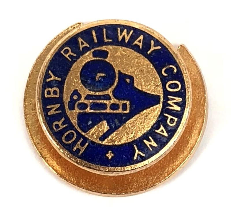 Hornby Railway Company toy train club all blue enamel badge