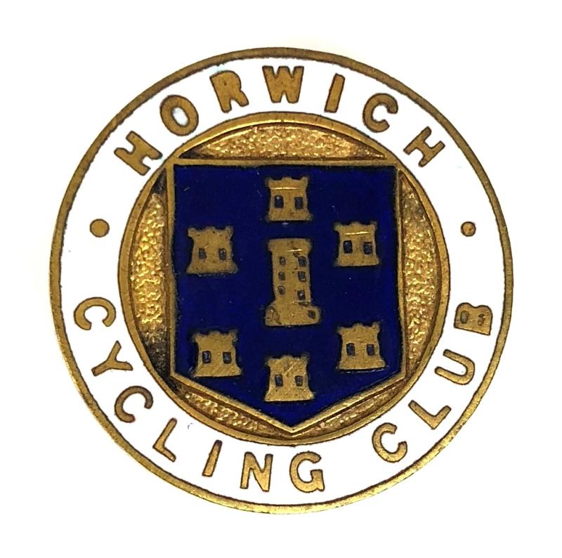 Norwich Cycling Club Norfolk vintage pin badge by KENART