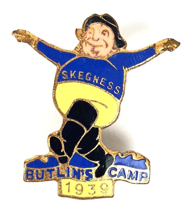 Butlins 1939 Skegness holiday camp jolly fisherman badge