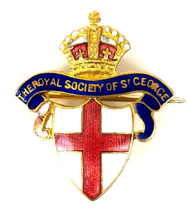 The Royal Society of Saint George patriotic pin badge by Spencer London