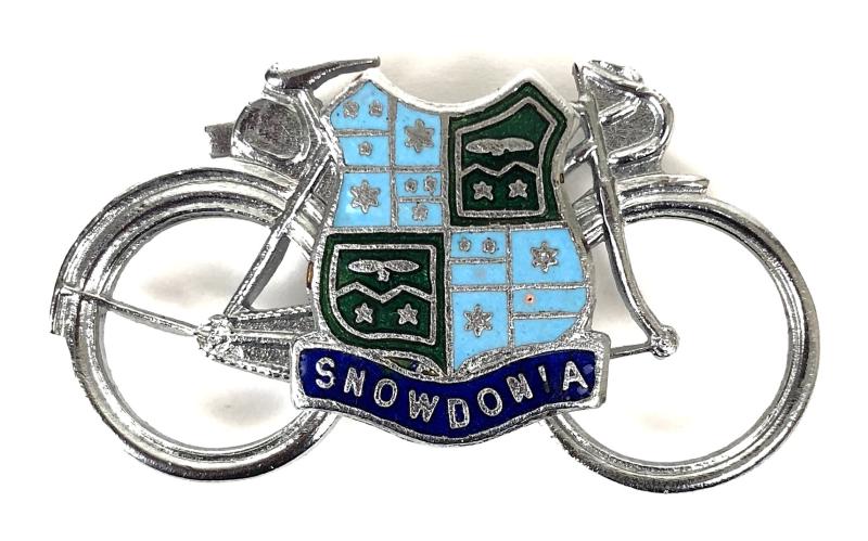 Cyclists Touring Souvenir Snowdonia vintage bicycle badge