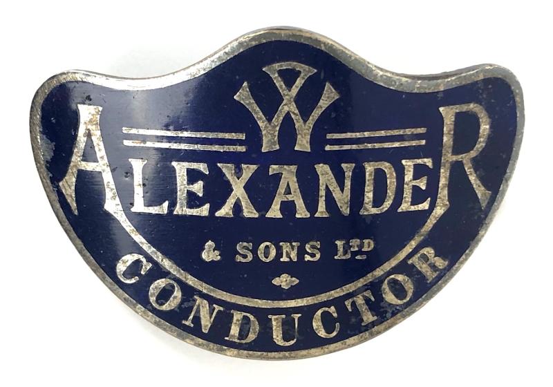 W. Alexander & Sons Ltd bus conductor badge Aberdeen Scotland