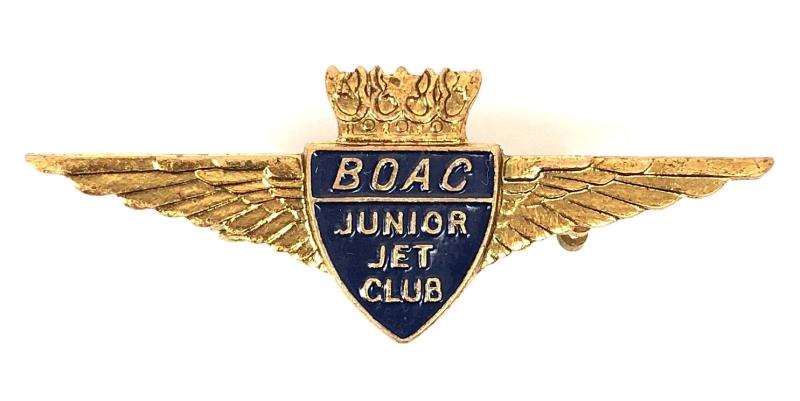 BOAC Junior Jet Club pilots wing pin badge