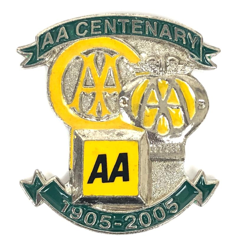 Automobile Association AA Centenary 1905-2005 celebratory lapel badge