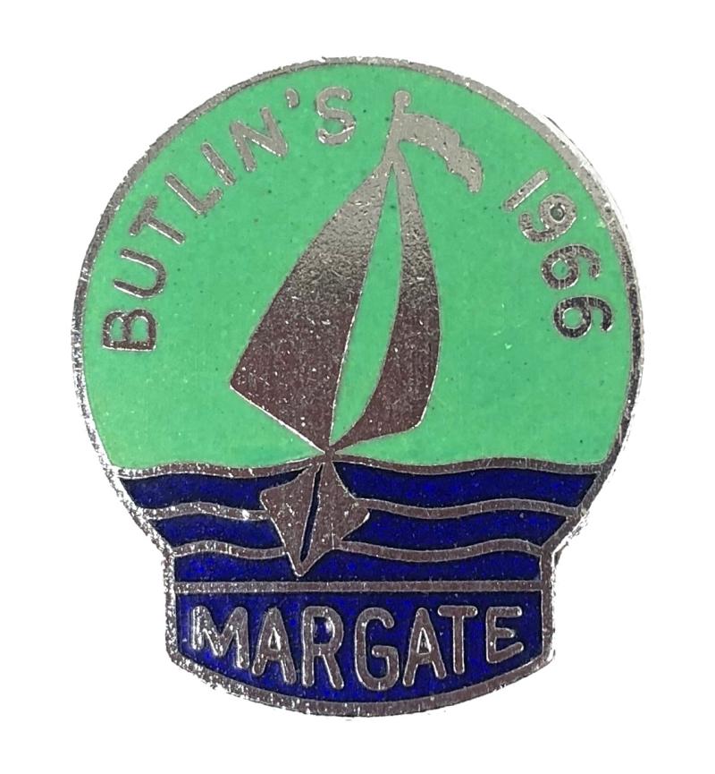 Butlins 1966 Margate holiday camp yacht badge