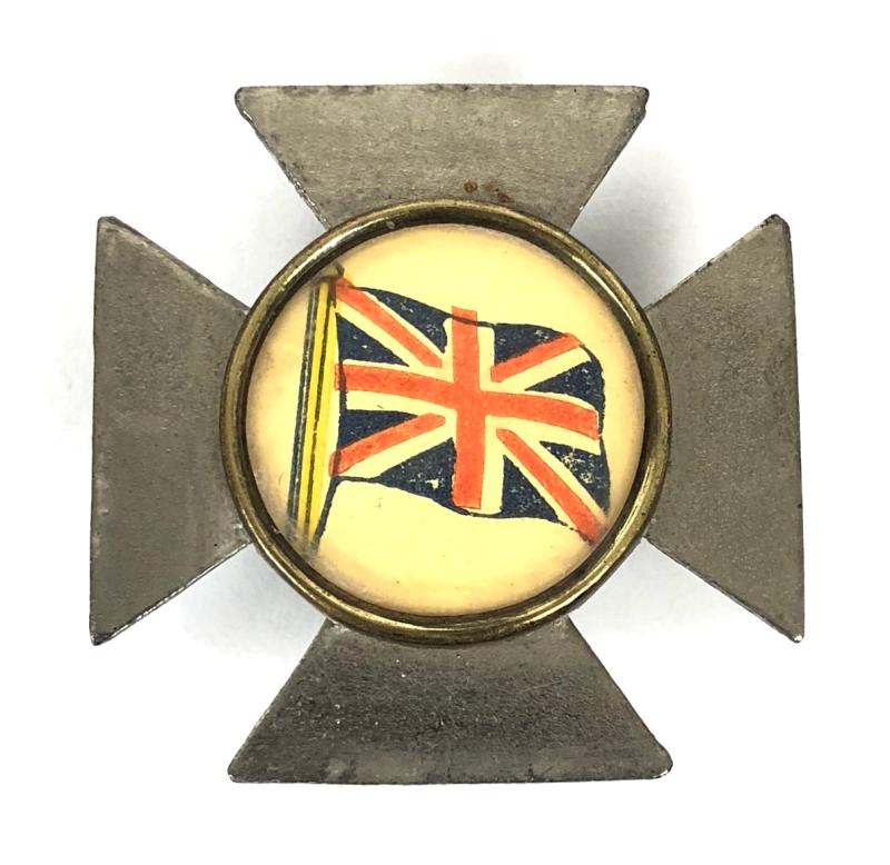 Boer War Union Flag Maltese Cross fundraising badge