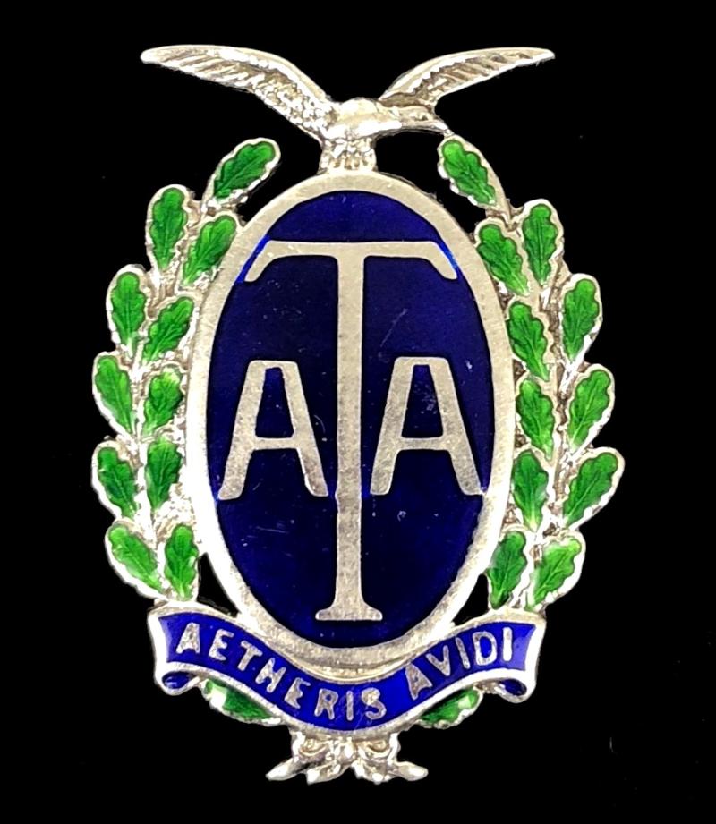 WW2 Air Transport Auxiliary ATA silver and enamel badge