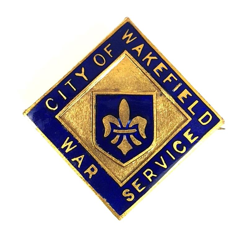 WW2 City of Wakefield War Service home front badge West Yorkshire