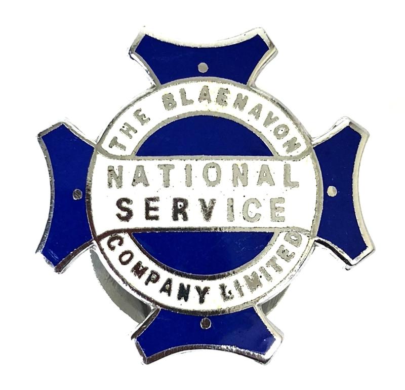 Blaenavon Company Ltd On National Service war worker badge Wales