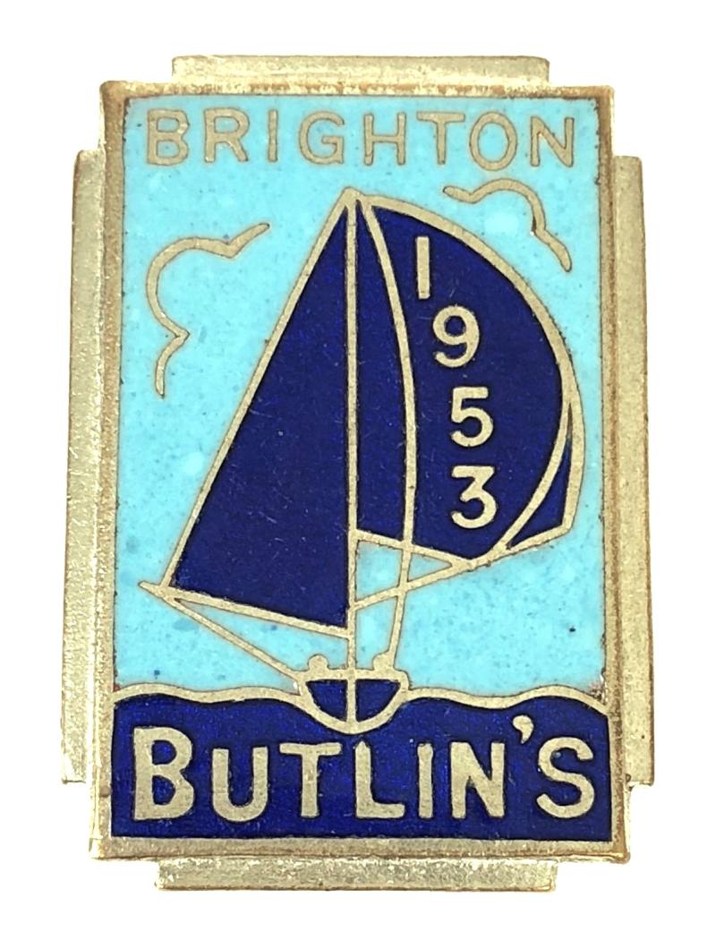 Butlins 1953 Brighton holiday camp yacht badge