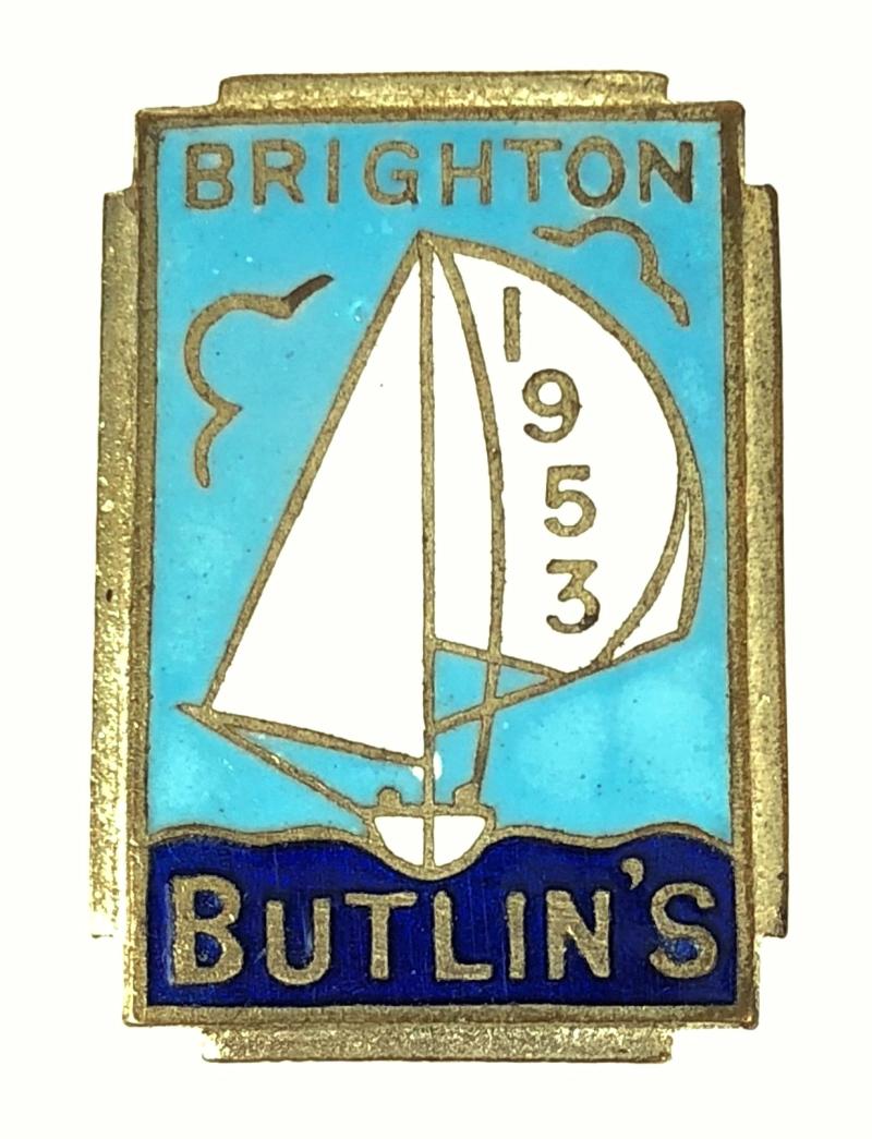 Butlins 1953 Brighton holiday camp yacht badge