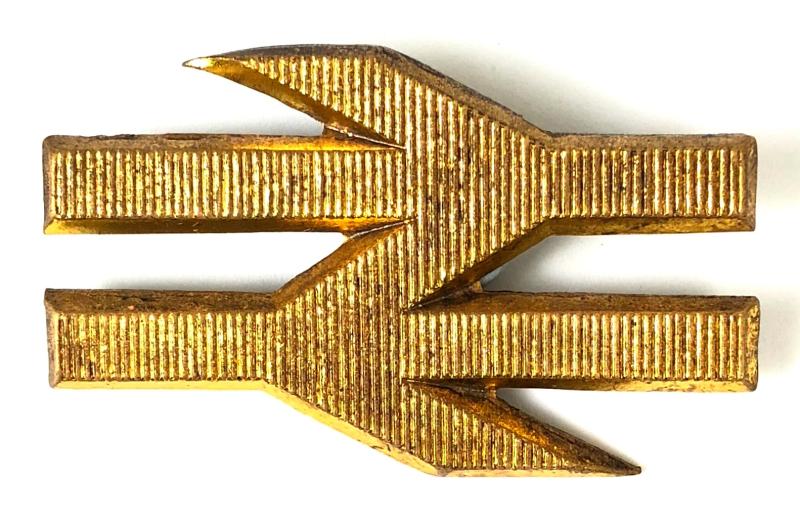 British Rail Double Arrow Gilt Cap Badge c.1965 - 1990's