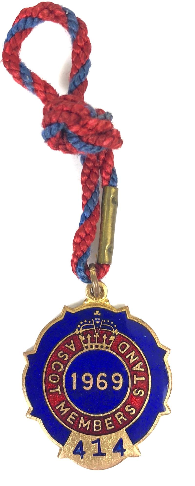 1969 Ascot Members Stand horse racing club badge