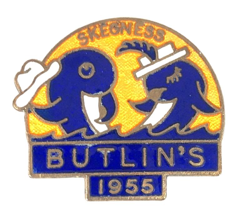 Butlins 1955 Skegness holiday camp two dancing fish badge