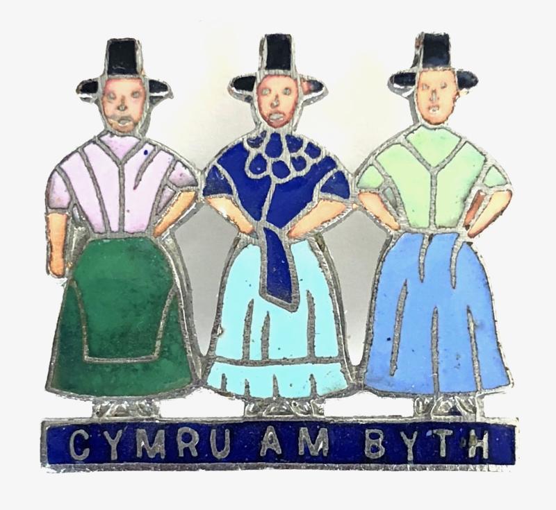 CYMRU AM BYTH Wales forever patriotic song badge Variation