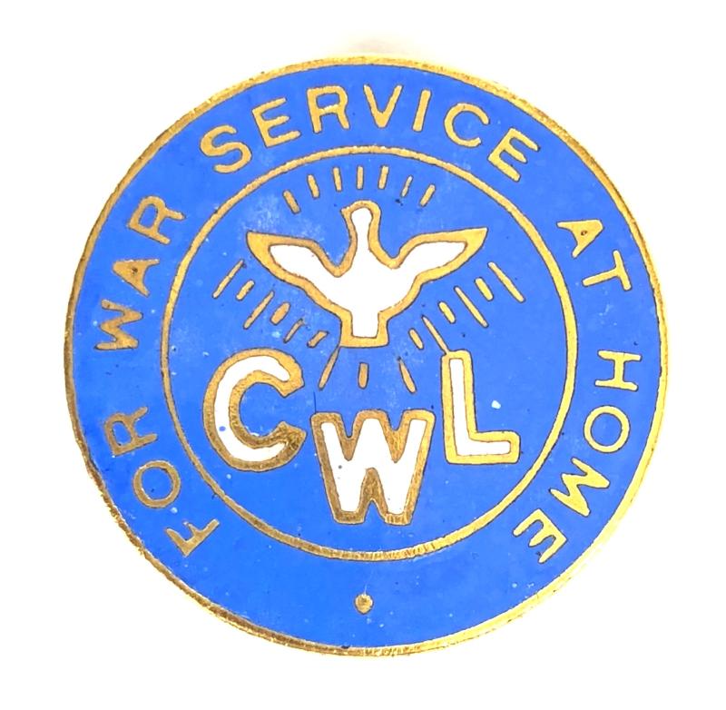 Catholic Womens League CWL For War Service At Home Badge