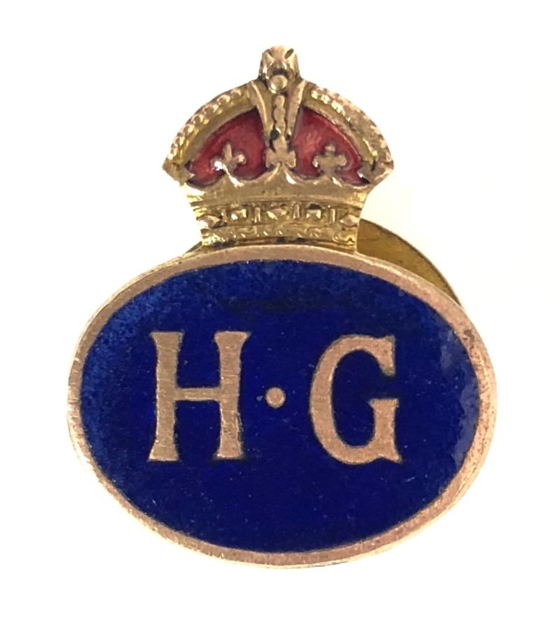 WW2 Home Guard Invasion Defence home front lapel badge