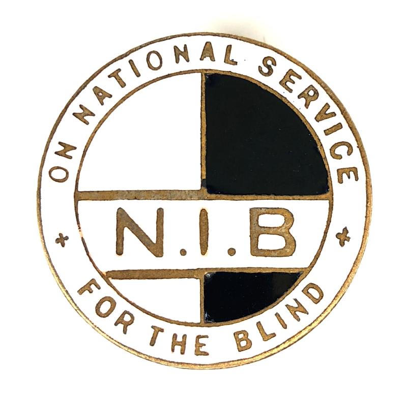 'N.I.B For The Blind' On National Service Home Front Badge