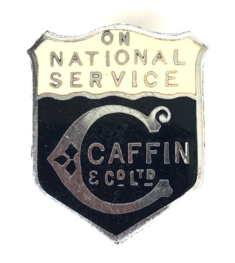 'Caffin & Co Ltd' Railway Contractors / Civil Engineers Bridges On National Service Badge