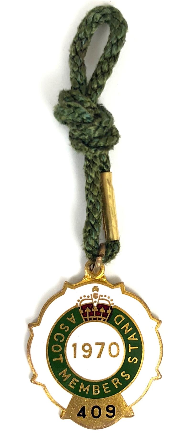 1970 Ascot Members Stand horse racing club badge