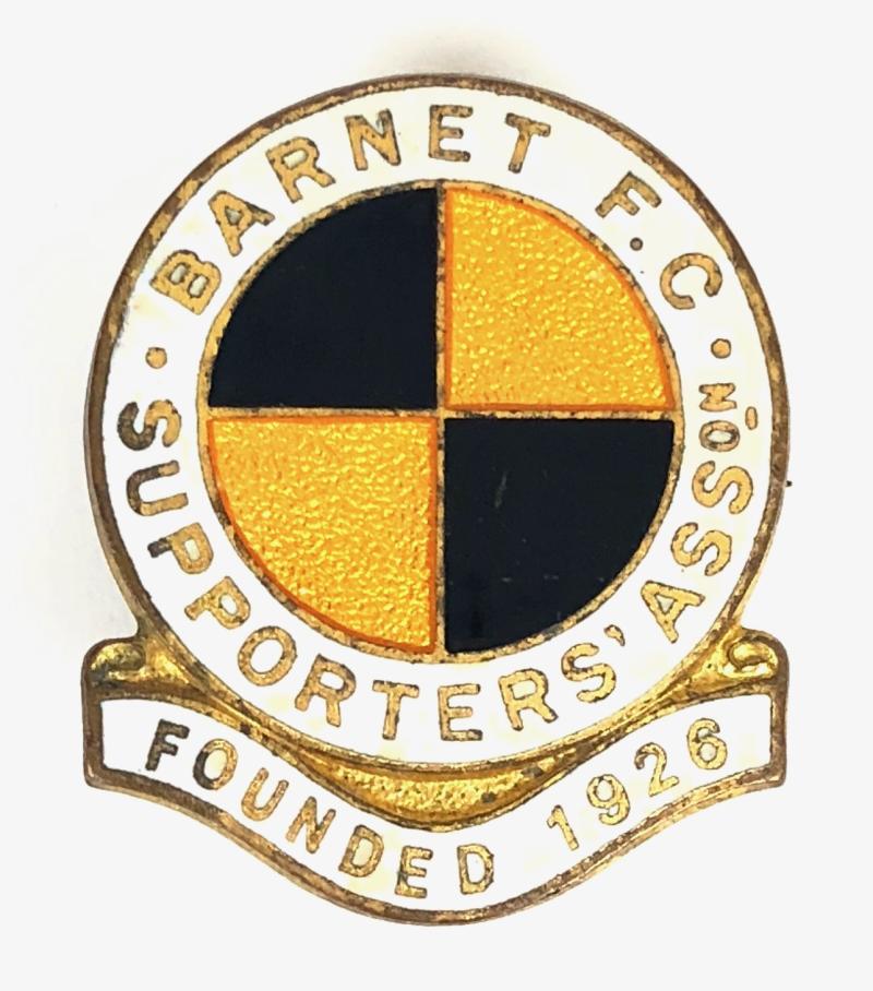 Barnet Football Club Supporters Association Badge H.W.MILLER