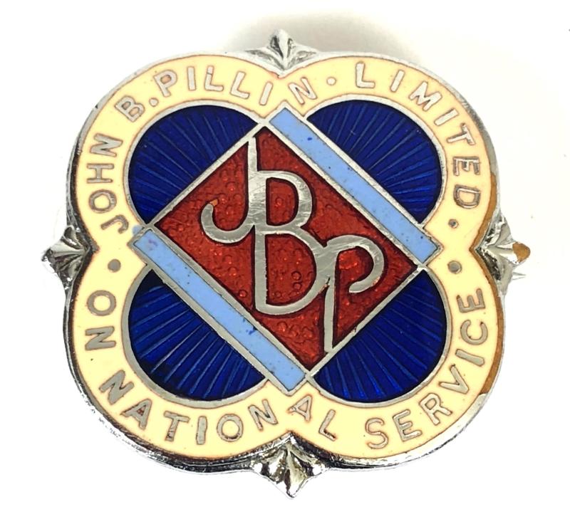 John B. Pillin Limited On National Service Badge