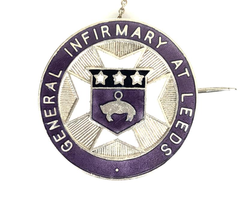 General Infirmary at Leeds 1949 Hm silver nurses hospital badge