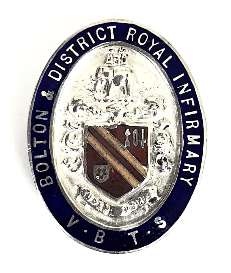Bolton & District Royal Infirmary 1947 Hm silver nurses hospital badge
