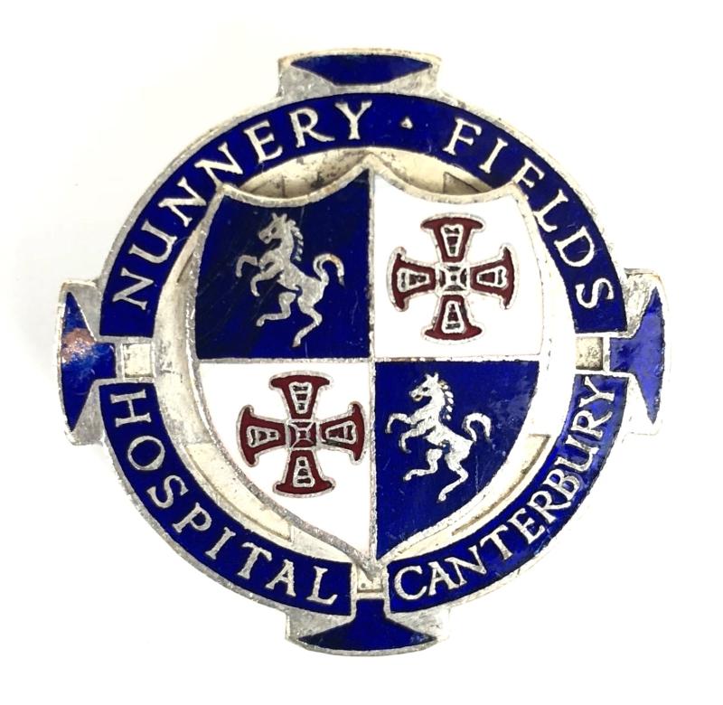 Nunnery Fields Hospital Canterbury 1957 nurses qualification badge Kent