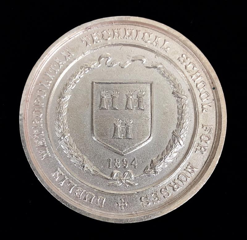 Dublin Metropolitan Technical School For Nurses 1939 Silver Prize Medalion Ireland