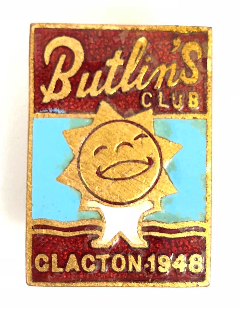 Butlins 1948 Clacton holiday camp Mr sun badge