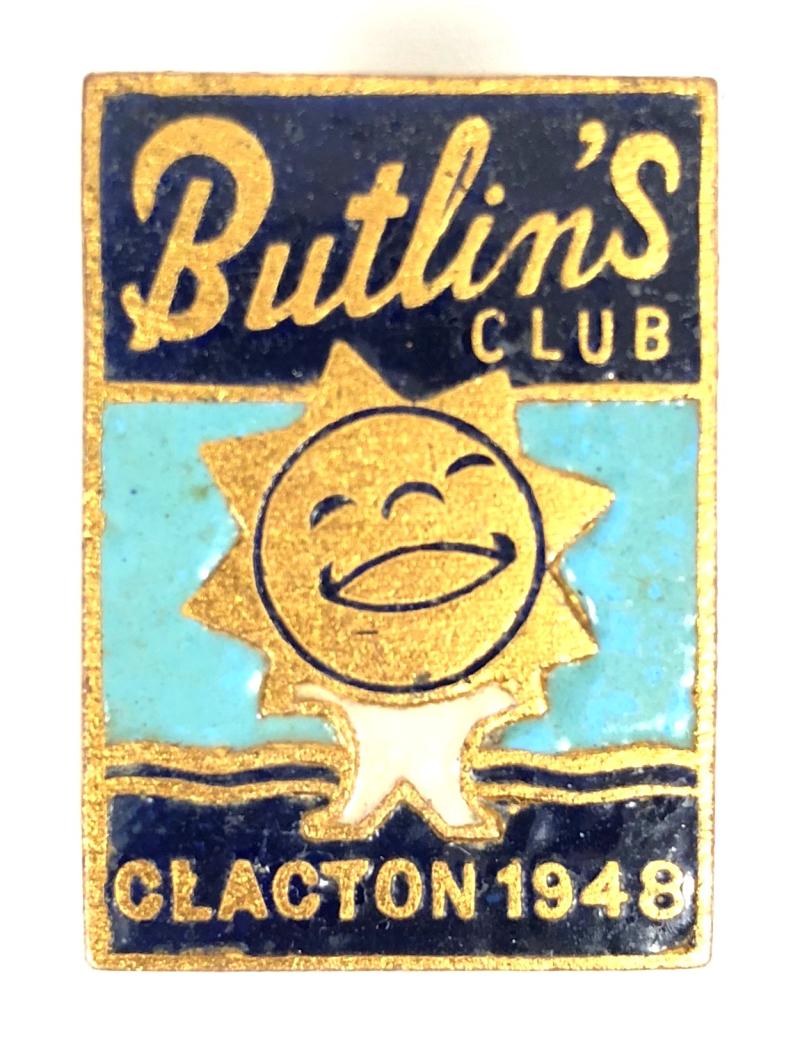 Butlins 1948 Clacton holiday camp Mr sun badge