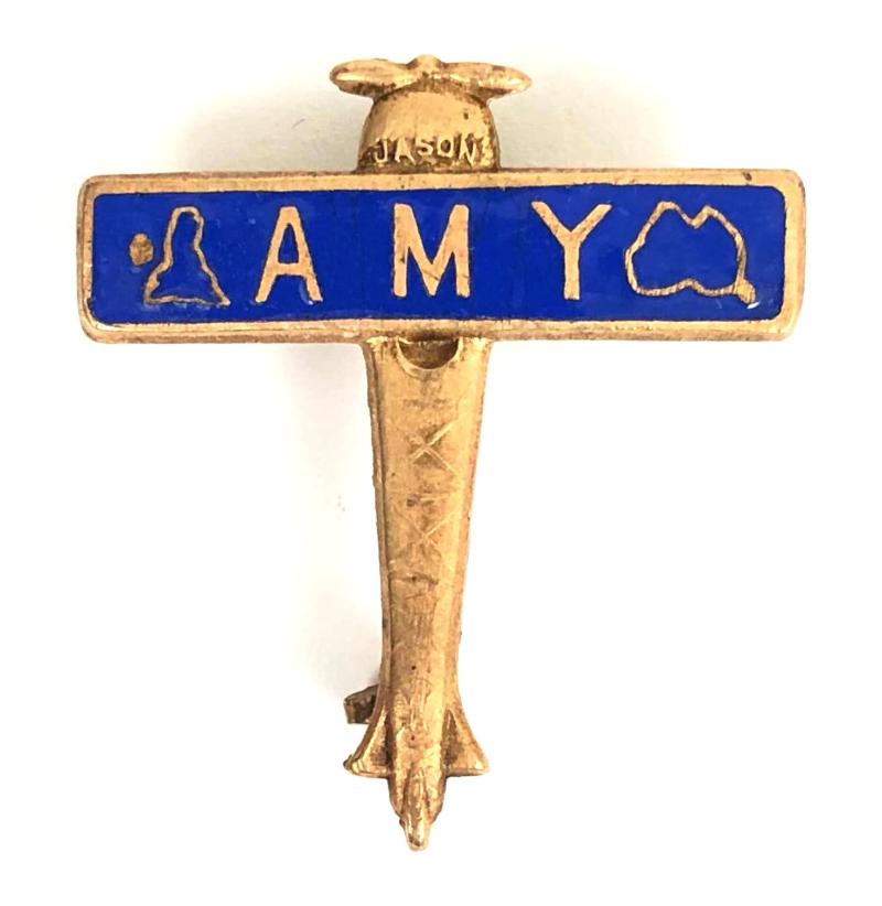 Amy Wonderful Amy song sheet music promotional aeroplane badge c1930