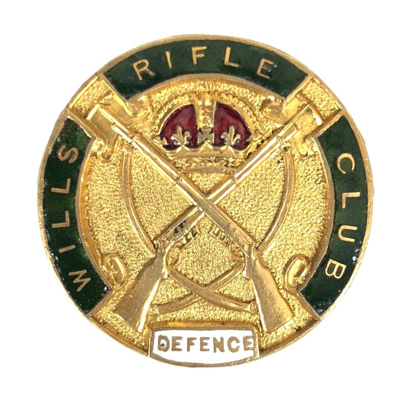 Wills Rifle Club Defence corps lapel badge
