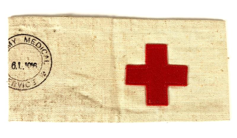 Army Medical Service 1916 WORCESTER 404 VOLUNTARY AID Armband