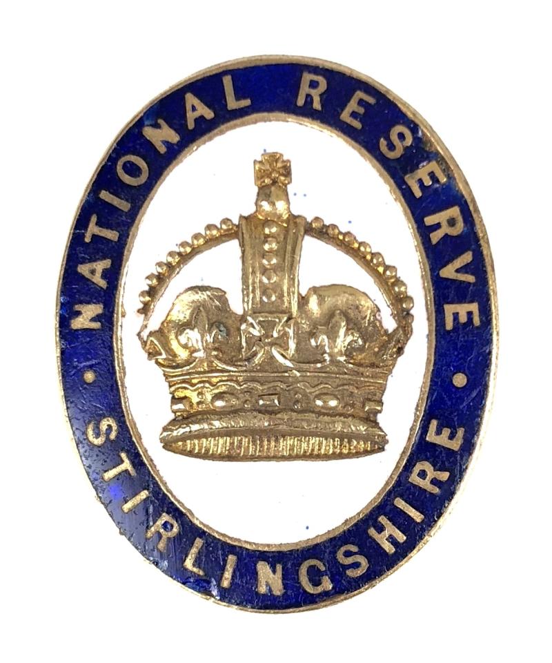 WW1 National Reserve Stirlingshire Scotland small pattern badge
