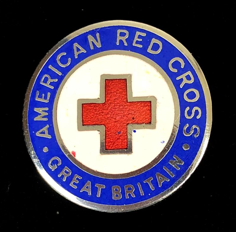 American Red Cross Great Britain war workers pin badge