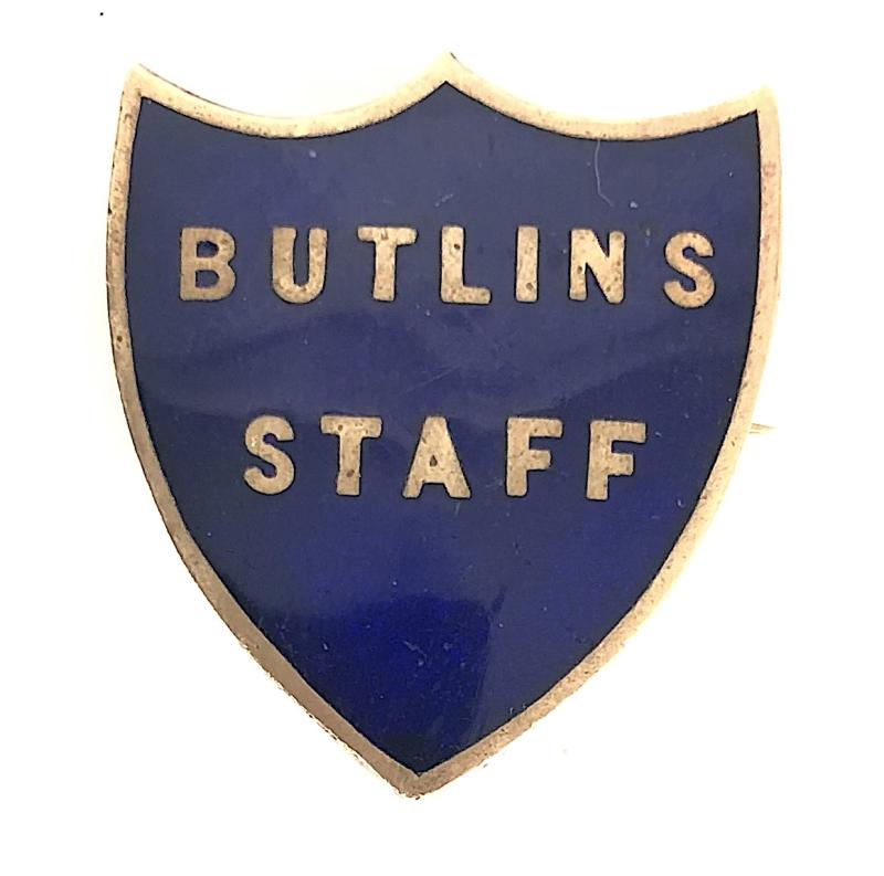 Butlins Holiday Camp Staff Blue Shield Badge by Jewellery Metal Dublin