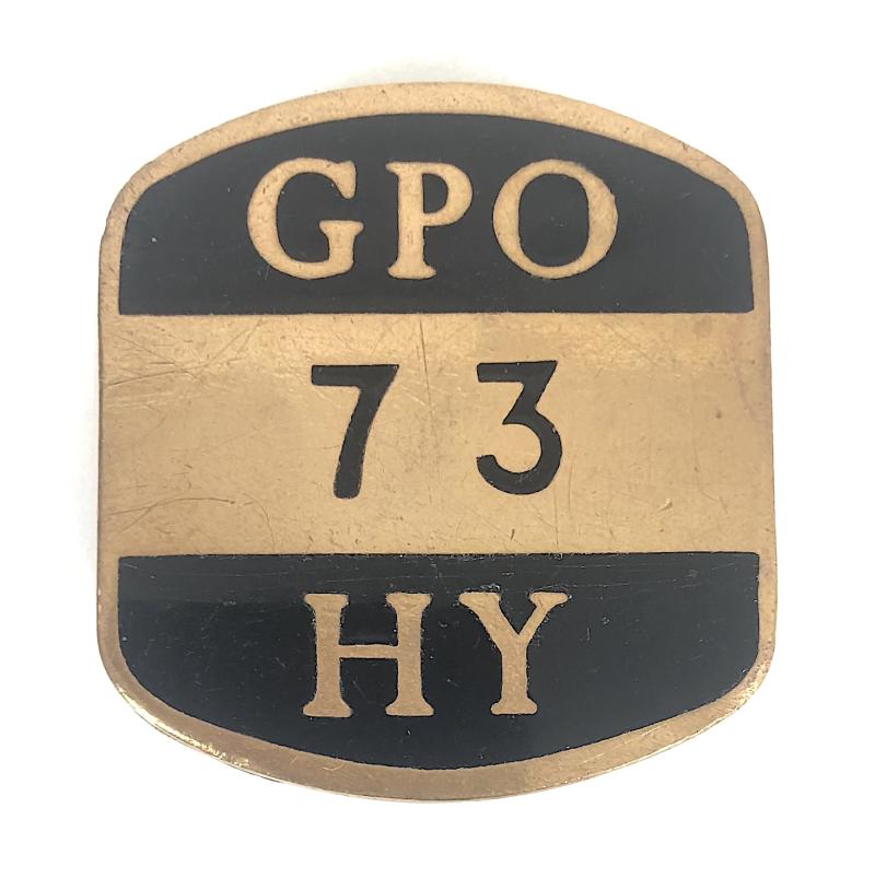 General Post Office GPO 73 HY postmans security badge