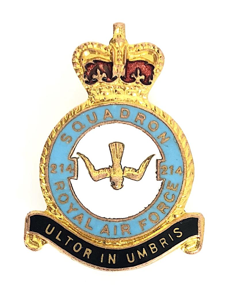 RAF No 214 Squadron (Federated Malay States) Royal Air Force Badge by H.W. Miller